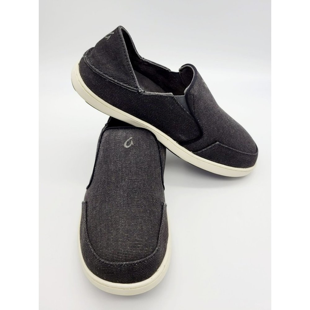 Olukai Nohea Lole Men's Dark Gary Slip On Shoes Size 9